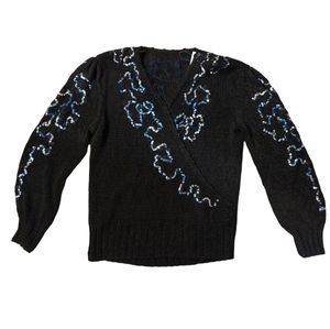Vintage 80s sequin detail knit sweater